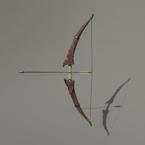 3D low-poly bow