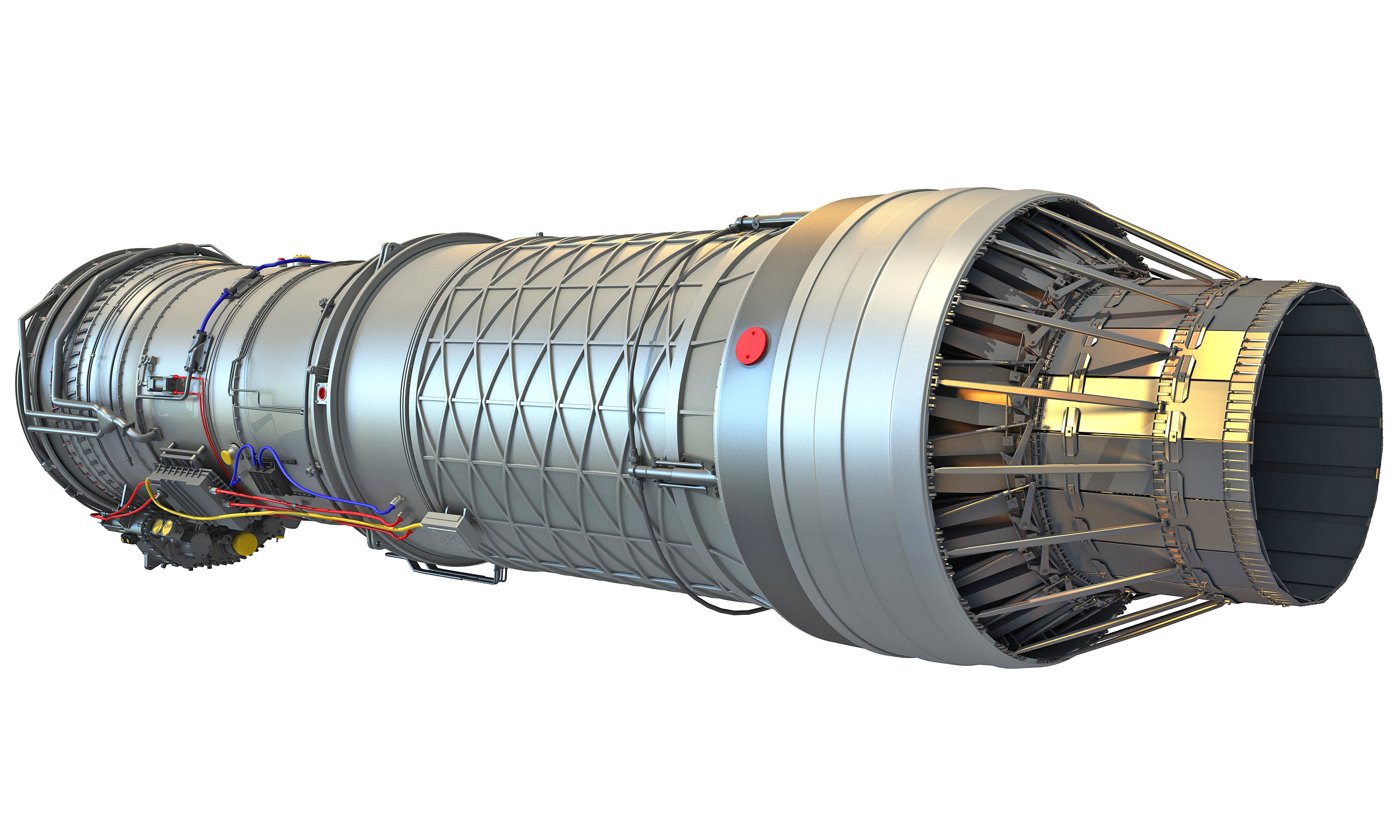 3d model pratt f100 afterburning turbofan engine