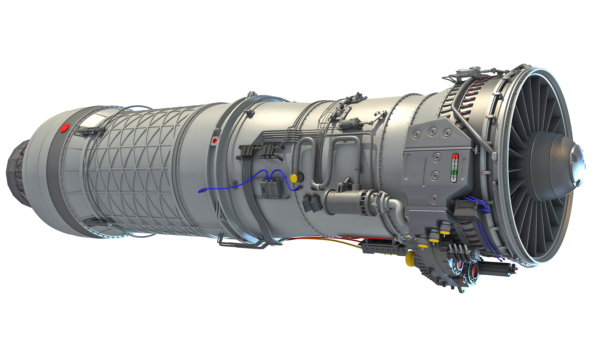 3d model pratt f100 afterburning turbofan engine