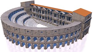 classical roman theater 3D model