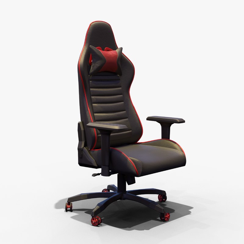  3D  gaming  ergonomic leather chair  TurboSquid 1425565