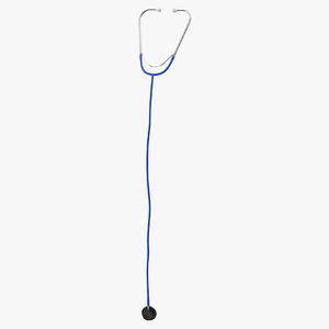 stethoscope 4 blue 3D model