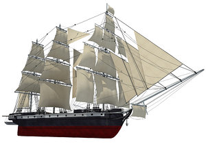 3d old sailing ship model