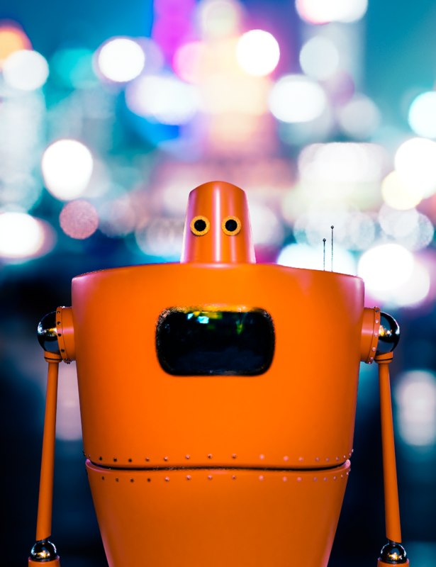robot yellow car
