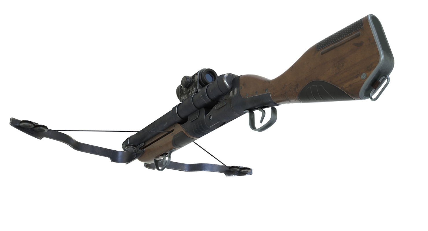 霰弹枪与弩pbr3d模型