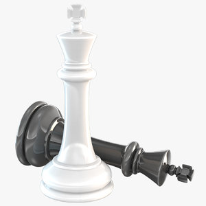 3D chessmen king chess model