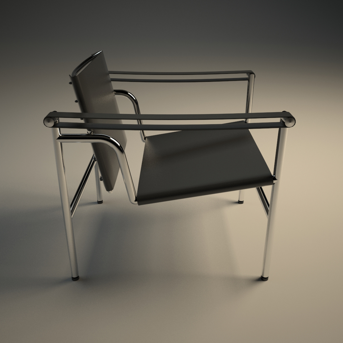 3d le corbusier sling chair model