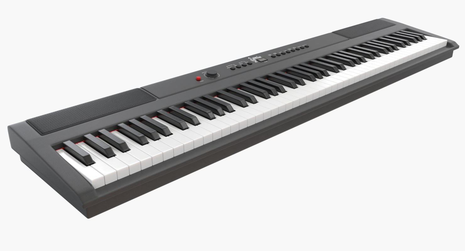 Pbr digital piano keys 3D model TurboSquid 1425699