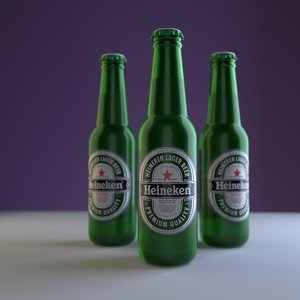 3D beer bottle
