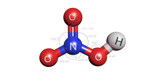 Hno3 molecule nitric acid 3D model - TurboSquid 1425784