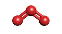 3D o3 molecule ozone model