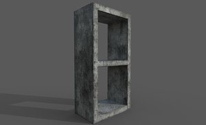 concrete wall stone 3D