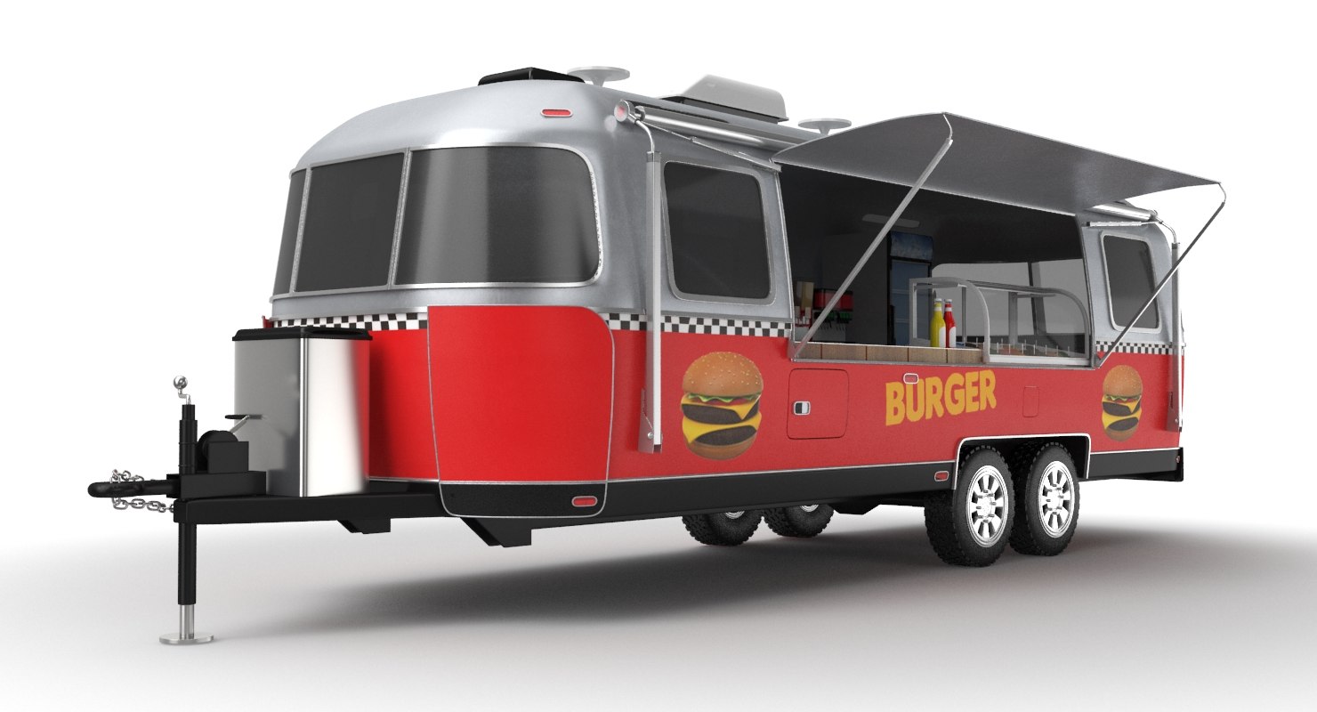 Food trucks modeled model TurboSquid 1425907