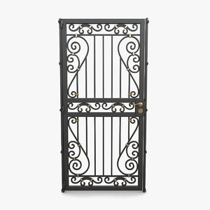 3D wrought iron gate 11
