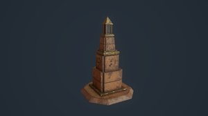 3D obelisk architecture model