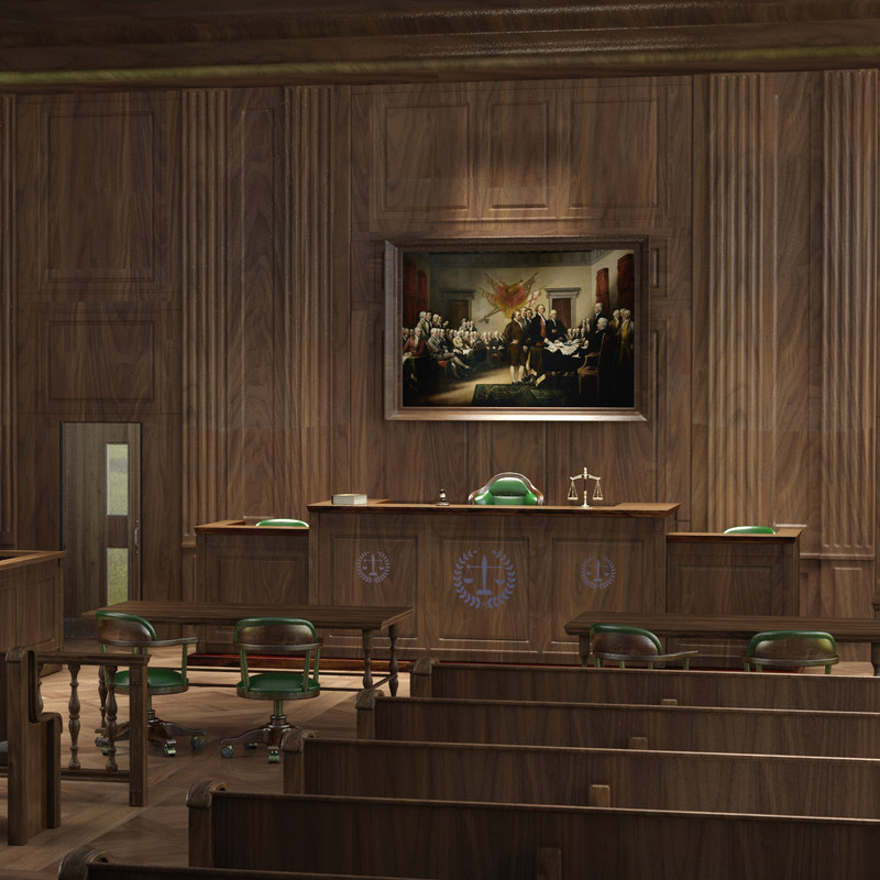 Courtroom scene 3D model - TurboSquid 1425924