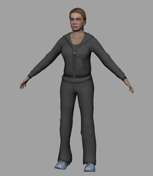 3D girl trek