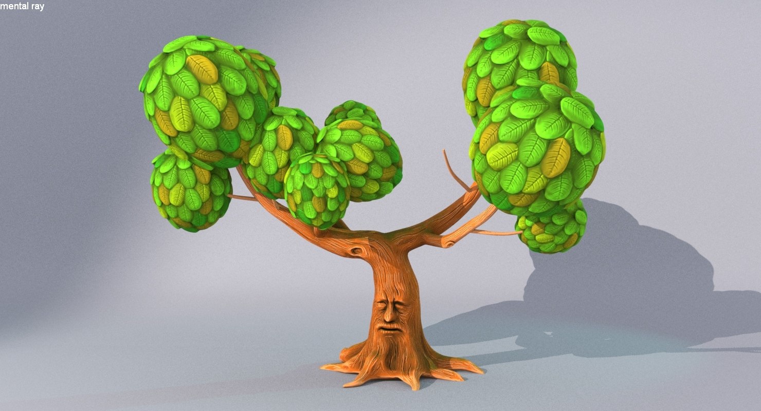 Cartoon talking tree rigged model - TurboSquid 1426007