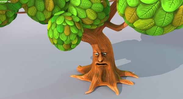 Cartoon talking tree rigged model - TurboSquid 1426007