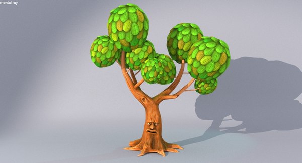 Cartoon talking tree rigged model - TurboSquid 1426007