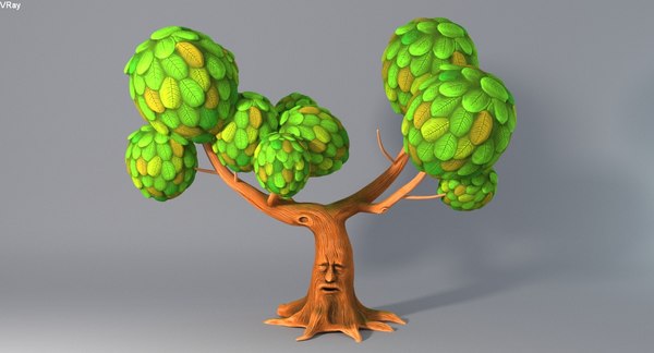 Cartoon talking tree rigged model - TurboSquid 1426007