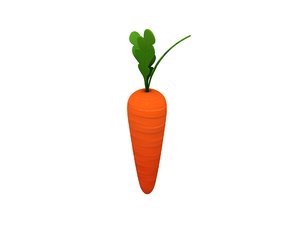 3D model carrot cartoon
