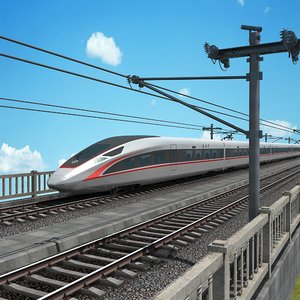 china speed train - 3D model