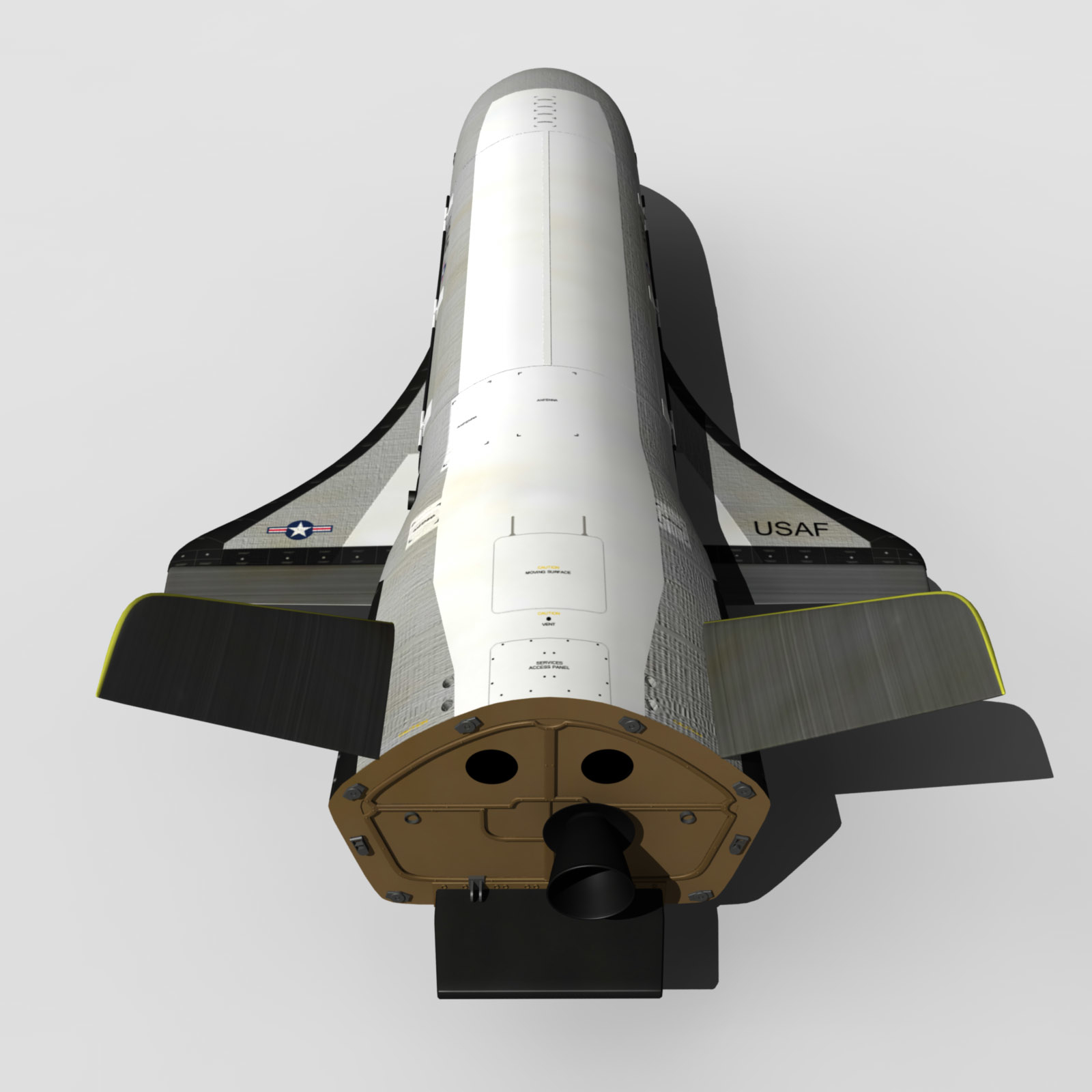 X-37b space plane x-37 3D model - TurboSquid 1426373