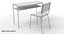 3D model school desk chair table