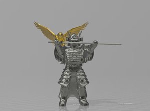 figure samurai master 3D model