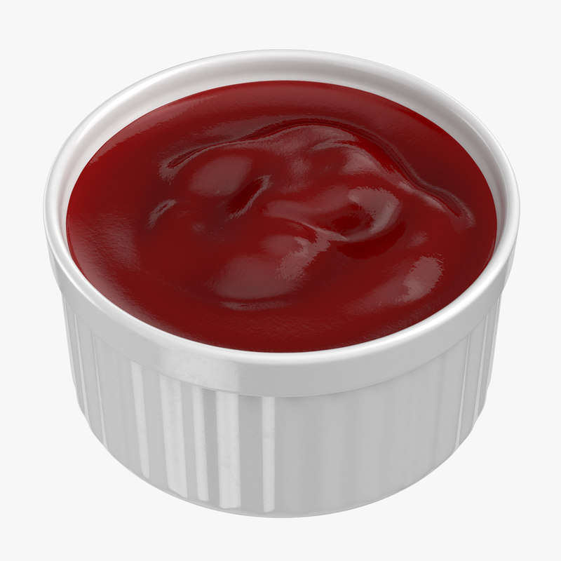3D ketchup sauce cup TurboSquid 1426473
