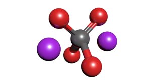 3D potassium chromate molecule k2cro4