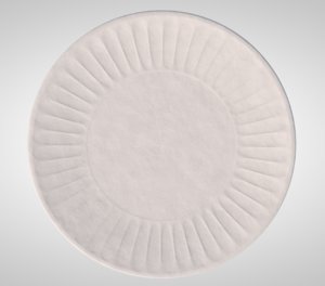 disposable paper plate 3D model