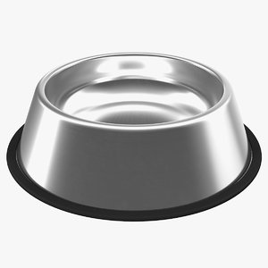 3D stainless steel bowl model