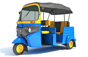 auto rickshaw mini taxi 3D model