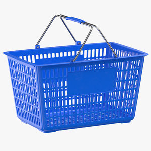 plastic shopping crate 01 model