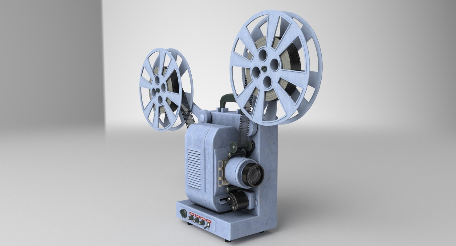 3d model of movie projector