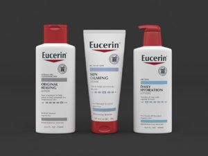 eucerin lotion cream set 3D model
