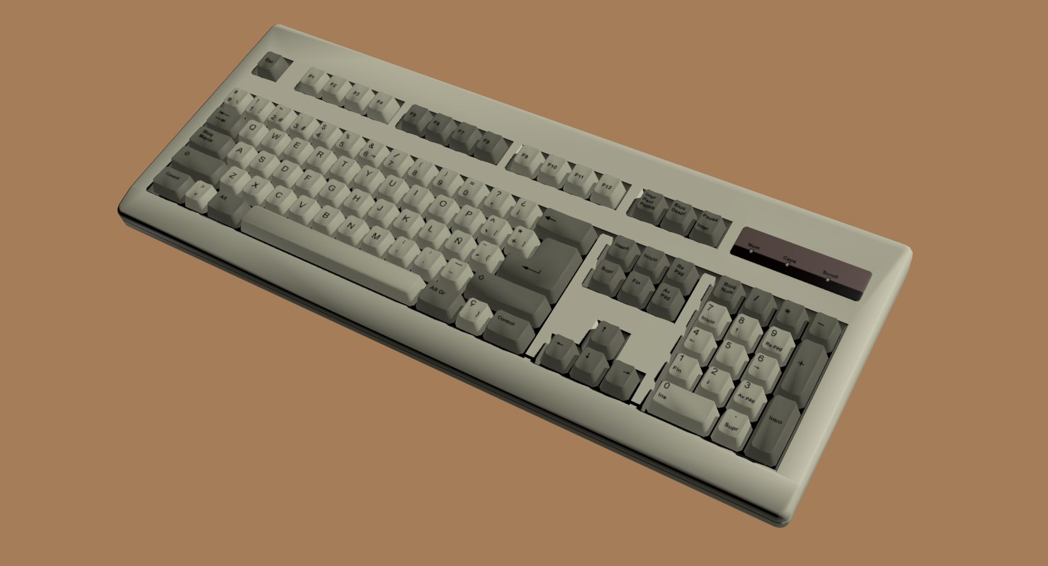 3D blender keyboard format TurboSquid 1426976