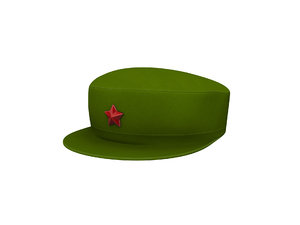 3D chinese army cap model