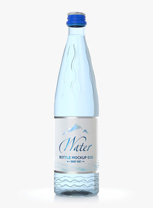 3D glass water bottle 50