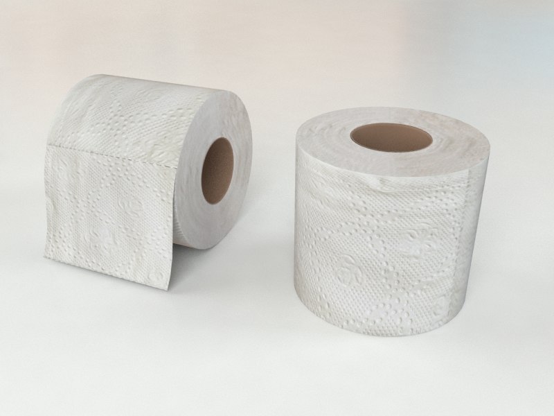 3D toilet paper model TurboSquid 1427241