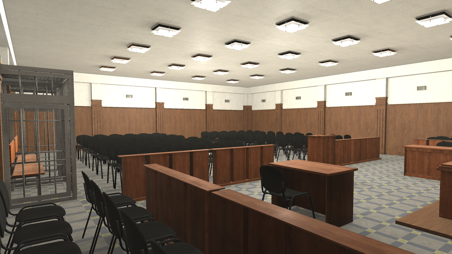 Games courtroom interior 3D model TurboSquid 1416274