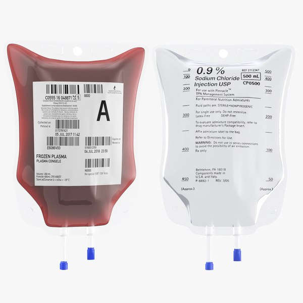 iv blood bag 3D model