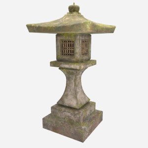 3D japanese stone lantern model