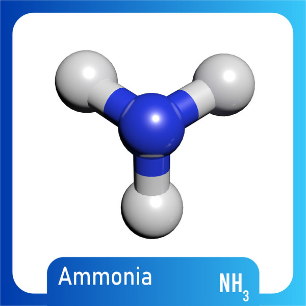 3D nh3 molecule ammonia