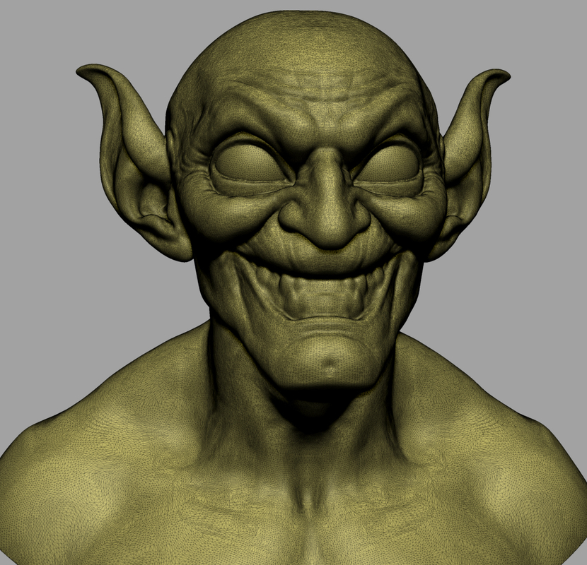 3D green goblin bust - TurboSquid 1427503