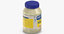 3D mayonnaise sauce jar model