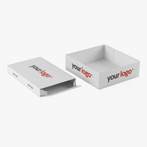realistic packing boxes set 3D model