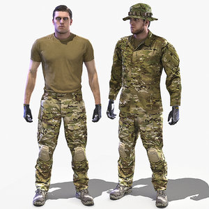 Rigged Soldier 3d Models For Download Turbosquid - army guy roblox